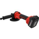 YATO Akkumulátoros sarokcsiszoló szénkefementes 125 mm 18 V ( 2 x 4 Ah akksival és 2 Ah töltővel 