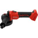 YATO Akkumulátoros sarokcsiszoló szénkefementes 125 mm 18 V ( akku és töltő nélkül )