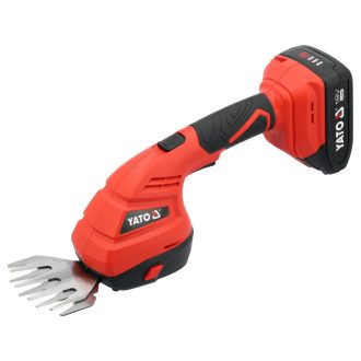   YATO Akkumulátoros fű és sövényvágó olló szénkefementes 18 V ( 2 Ah akksival és töltővel )
