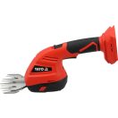 YATO Akkumulátoros fű és sövényvágó olló szénkefementes 18 V ( akku és töltő nélkül )