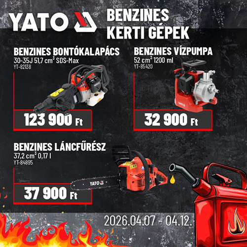 YATO benzines kerti gép napok